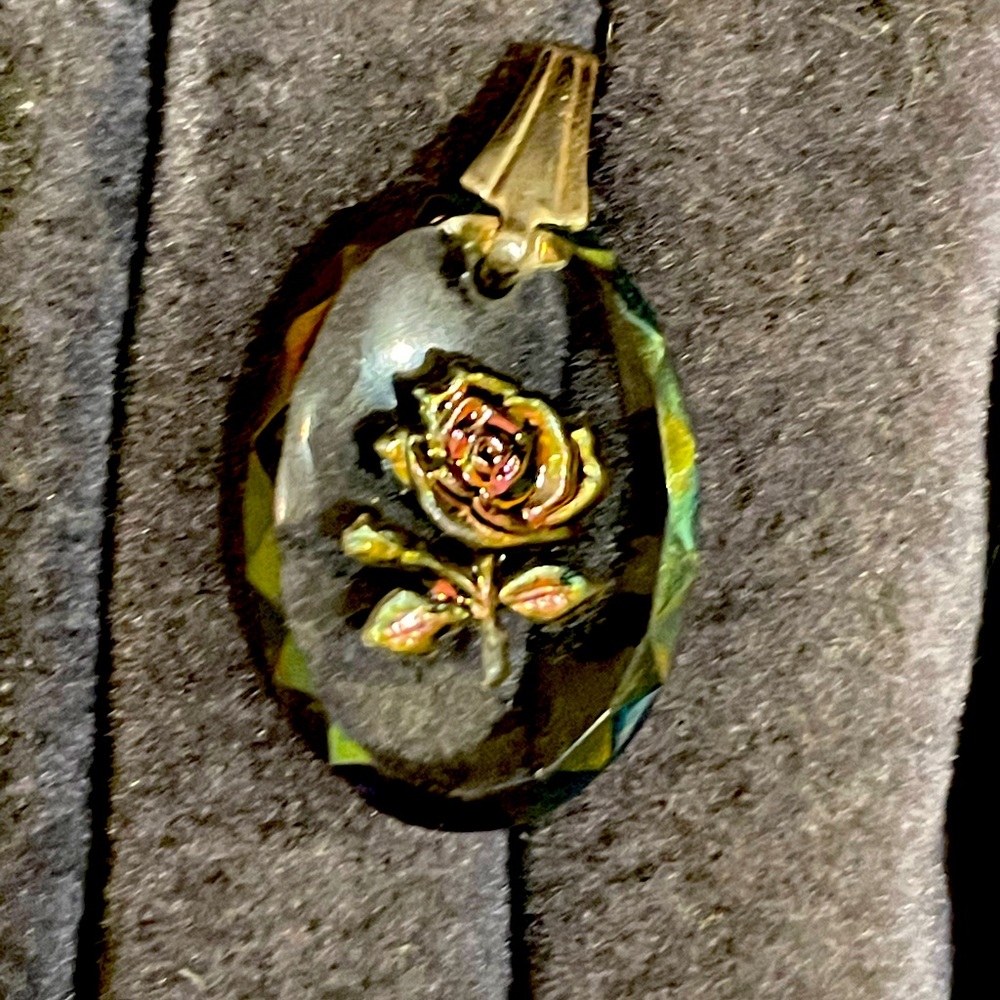 Glass Rose Pendant